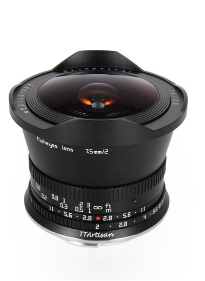 اشتري عدسة TTArtisan 7.5mm f / 2 APS-C Fisheye لكاميرا Canon R في الامارات