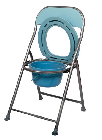 اشتري Toilet chair, toilet seat, portable and foldable toilet rack, comfortable and portable bathroom chair for the elderly and people with disabilities في السعودية