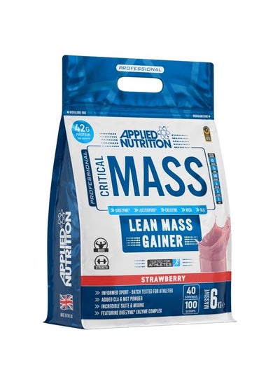 Buy Applied Nutrition Critical Mass Professional - Weight Gain Protein Powder, High Calorie Weight Gainer, Lean Mass -6kg - 40 Servings - Strawberry in Saudi Arabia