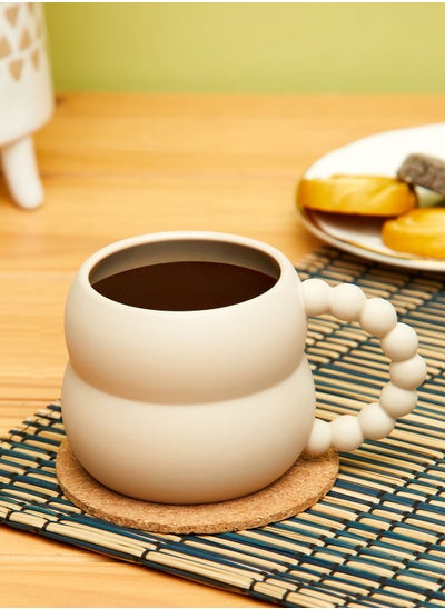 Buy Cream Bubble Handle Mug in Saudi Arabia