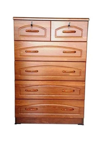 Buy Wooden Pattern Chest Of Drawer Cherry    84x115x48centimeter in UAE