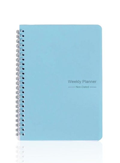 Buy Daily Weekly Plan Schedule Organizer Notebook Weekly Goal Habit Schedule Office School Supplies, Blue in UAE