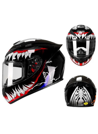 Buy Full Face Motorbike Helmet Motorcycle Adult Rider Biker Sports Crash Helmet in UAE