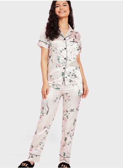 Buy Floral Printed Pyjama Shirt in Saudi Arabia