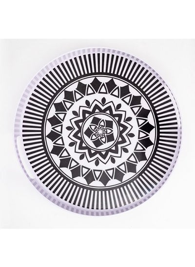 Buy Bright Designs Melamine Round Tray 1 Pieces
  (D 38cm)black & white in Egypt