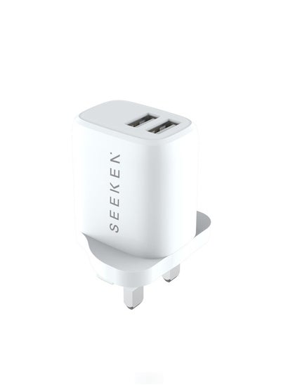 اشتري 2-Port USB Wall Charger White في الامارات