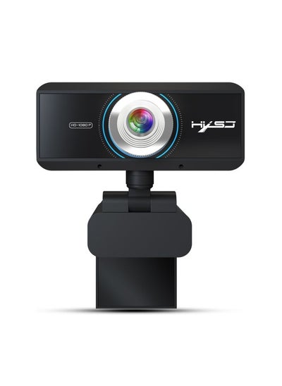 Buy HXSJ S4 1080P Adjustable 180 Degree HD Manual Focus Video Webcam PC Camera with Microphone(Black) in UAE