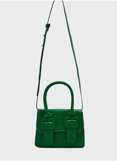 Buy Tonal Buckle Satchel Bag in UAE