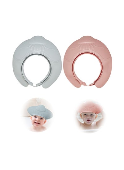 Buy 2 Pack Shower Cap for Baby Kids Bath Visor Protection Hat Safe Shower Bathing Cap With Elastic Adjustable Band for Infants Toddler Children Over 6 Months in UAE