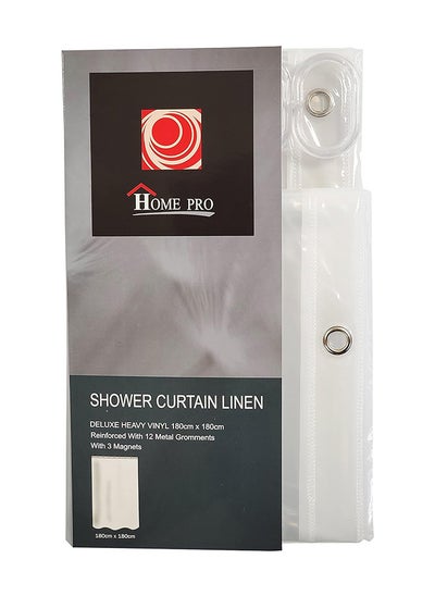 Buy Home Pro Pvc Shower Curtain 180x180 cm Size Transparent in UAE