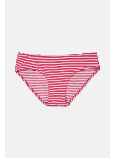 Buy Women Stripe Pull On Bikini Bottom, Rose Shocking in Saudi Arabia