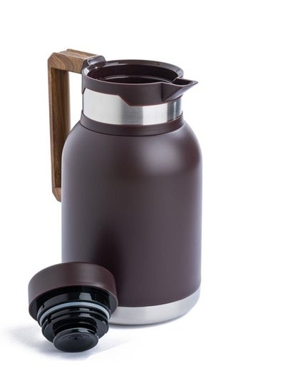 Buy Al Rimaya Thermos Stainless Steel 0.6 Liter Dark Brown in Saudi Arabia