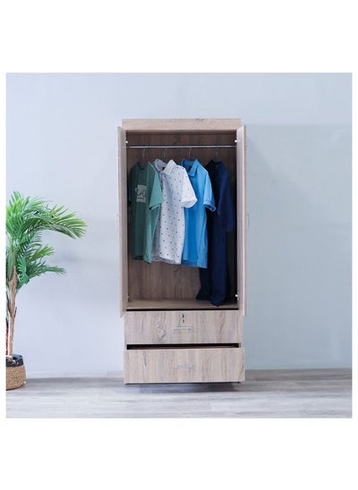 Buy Sante 2 Door + 2 Drawer Wardrobe For Hanging Clothes Extra Sturdy Rack Storage Organiser Modern Design Space Saving Cabinets For Bedroom L 80 x W 42 x H 181 cm Sonoma Oak in UAE