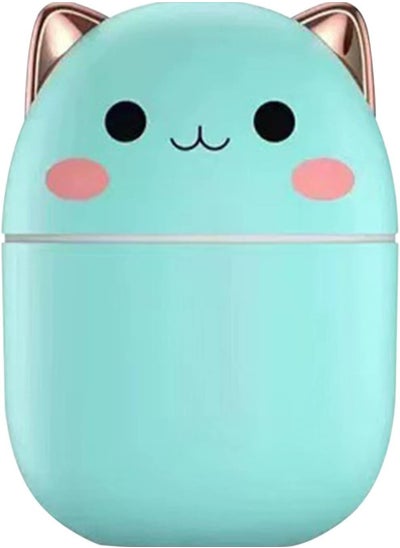 Buy Mini Air Humidifiers Cartoon Cat Humidifiers with Led Colorful Light for Home Office Bedroom Car Cool Stuff for Your Room Essentials (Green) in Saudi Arabia