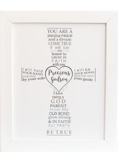 Buy The Grandparent Gift Precious Godson Frame Baptism Or Christening Gift From Godparent White in Saudi Arabia