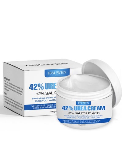 Buy 42% Urea Cream Nourishing Moisturizer for Chapped Hands Feet Heels Elbows Knees Deeply Moisturizes and Softens Scales Exfoliates Dead Skin 100g in Saudi Arabia