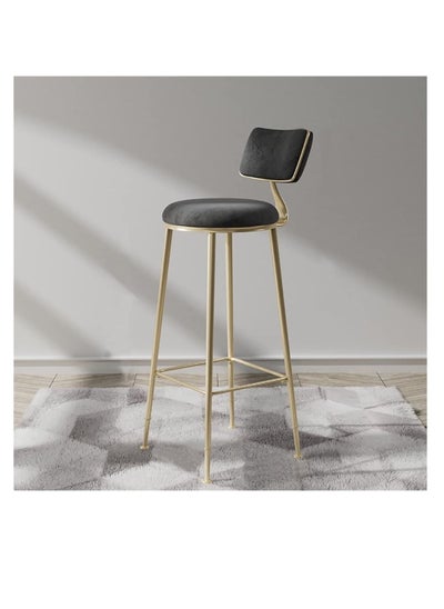 اشتري Bar stool, bar stool, 1 piece with metal frame bar stool black في الامارات