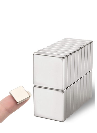 Buy Powerful Neodymium Magnets, 18 Pack Super Strong Waterproof Neodymium Bar Magnets, Strong Permanent Rare Earth Magnets for Fridge, DIY, Building, Scientific, Craft, and Office Magnets, 15x15x3mm in UAE