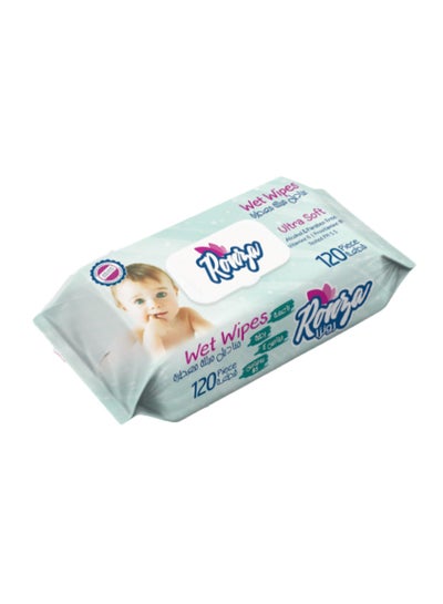 Buy Ronza Baby Wet Wipes 120 Wipes - Wet - Contains Vitamin E(Boy) in Egypt