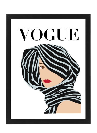 اشتري Vogue Fashion Girl Design Abstract Wall Art Poster with Frame 30x40cm في الامارات