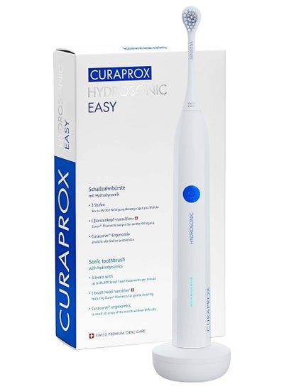 Buy Curaprox Hydrosonic Easy Toothbrush - Curaprox Electric Toothbrush for Adults with 3 Cleaning Levels. in UAE