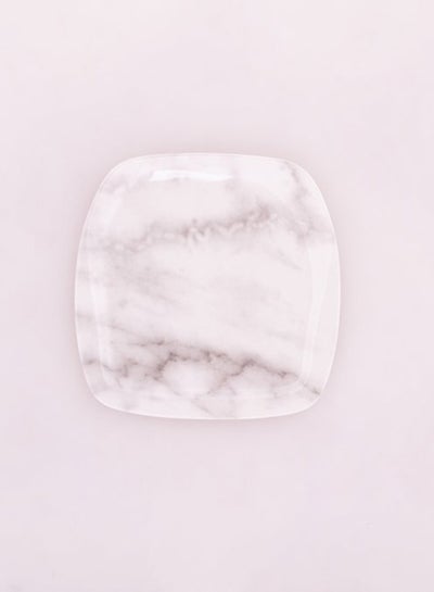 Buy Bright Designs Melamine Small Plate 
Set of 6 (L 18cm W 18cm) white Marble in Egypt