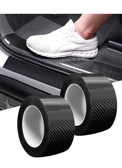 اشتري 2 Pack Car Door Edge Guards Door Sill Protector 5D Carbon Fiber Car Wrap Film Vinyl Automotive Wrap Film Car Door Sill Protection Film Anti-Collision Fits for Most Car (5x300cm) في السعودية