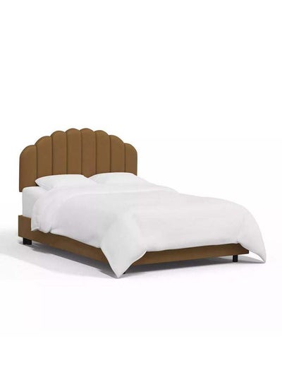 Buy Luxe Collection: Swedish Wood King Bed - Opulent Brown Splendor (160x200x140) by Alhome in Saudi Arabia