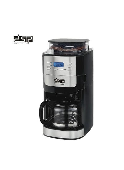 اشتري 2 In 1 Coffee Machine Automatic Granular or Pre-ground Coffee Machine 1000W 1.5 L / 12 cups في الامارات