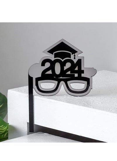 Buy Graduation glasses, white and black in Saudi Arabia