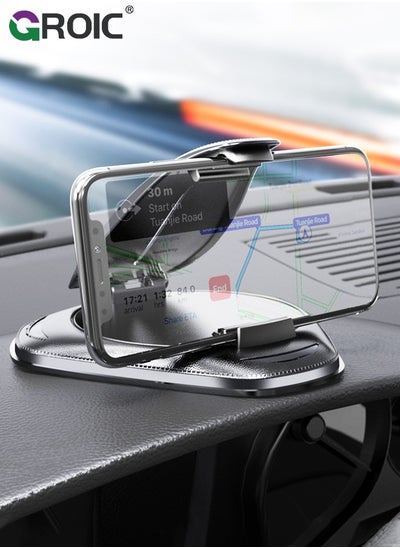 Buy Cell Phone Holder for Car, Upgraded Phone Mount for Dashboard, Horizontal & Vertical Viewing Friendly Phone Car Mount, Compatible with iPhone Samsung Android Smartphones GPS Devices in UAE