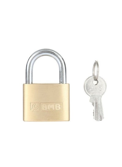 Buy Oval Brass Padlock Gold With 3 Keys 50mm in Saudi Arabia