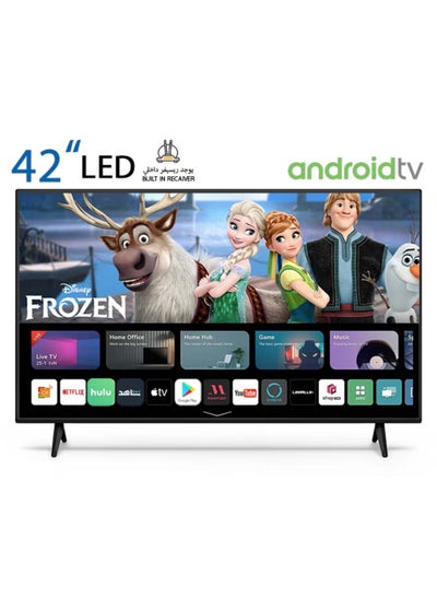 Buy 42 Inch LED Smart Android TV FHD With FREE Wall mount, refresh rate 60 HZ Model (2022) DTD42BF Black DTD42BF Black in Saudi Arabia