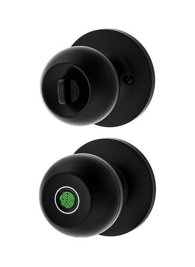 Buy Smart Door Knob, Fingerprint Door Lock with  Keys, Keyless Entry Door Lock, 3 Ways Unlock Biometric Door Knob, Emergency Charging Door Lock for Interior Door,Tuya bluetooth control (Black) in Saudi Arabia