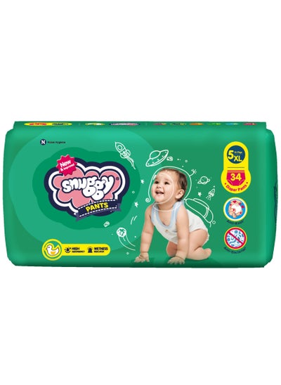 اشتري Baby Diaper Pants Xlarge 12-17kg 34 Count في الامارات