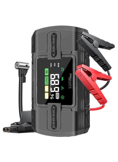 Buy Promate 4-in-1 Portable Car Jump Starter, 150PSI Air Compressor, 12000mAh Power Bank with USB-A & QC 3.0 Ports, TMPS, LED Light, SOS Function, 160W Output, PatrolPack-3 in Egypt