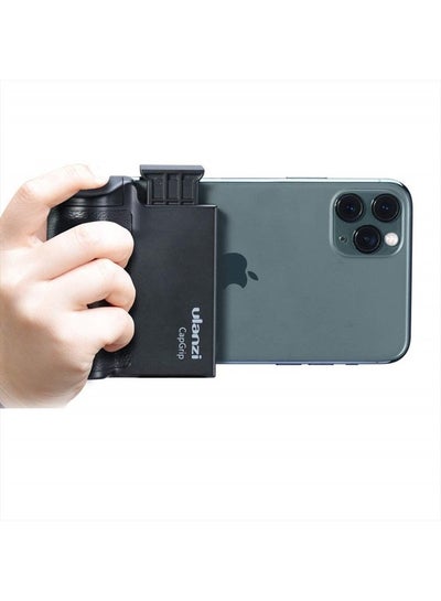 اشتري Phone Tripod Mount with Remote Cell Phone Tripod Adapter Grip Holder with Detachable Wireless Shutter for iPhone Video Photo Shooting (Black) في الامارات