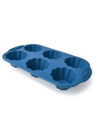 Buy Silicone Cupcake Baking Mould  Blue Color 28.8X17X3.5 Cm in UAE