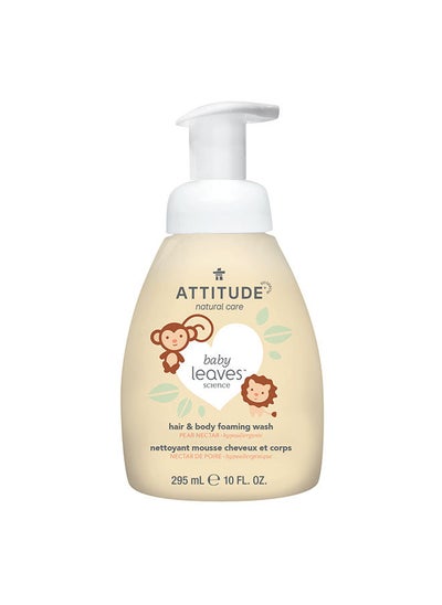 Buy Baby Leaves 2-In-1 Hair And Body Foaming Wash - Pear Nectar in UAE