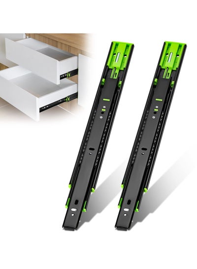 Buy SYOSI 2Pcs Drawer Slides, Soft Close Full Extension Drawer Runners 3 Folds Thicker Stainless Steel Ball Bearing Slides Cabinet Rails Track (350mm) in Saudi Arabia