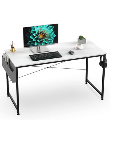 Buy Computer gaming desk table, black / White in Saudi Arabia