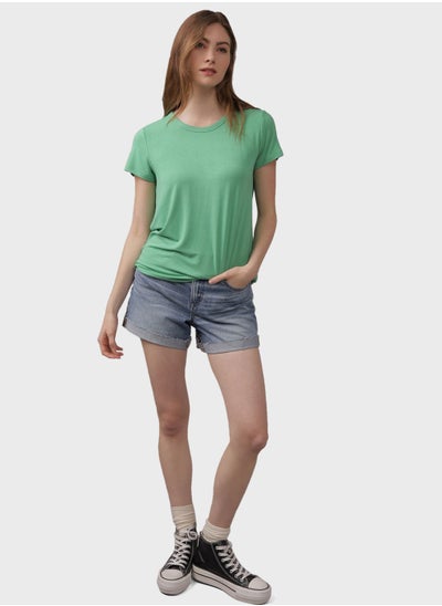 Buy Crew Neck Half Sleeve Top in UAE