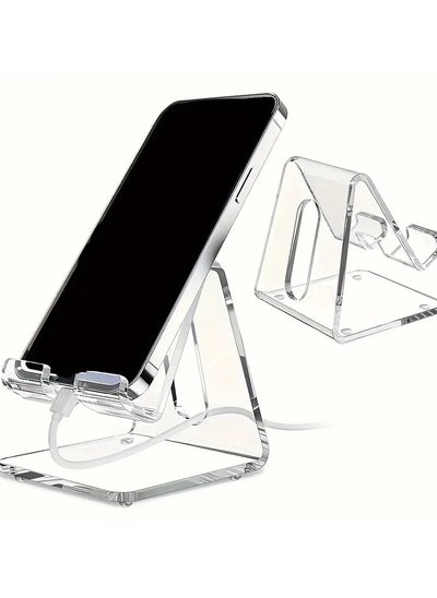 اشتري 1pc Acrylic Phone Stand The Beautiful Desktop Phone Stand Is Compatible With More Screen Sizes في الامارات