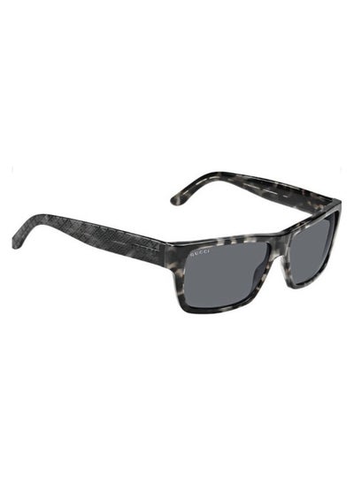 Buy Full Rim Men Rectangle Sunglass - GG 1000/S 9UUIR - Lens Size: 57 mm - Black in Saudi Arabia