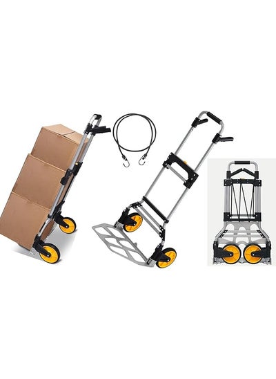 Buy Heavy Duty Luggage Trolley Folding Hand Truck With Telescoping Handle And Rubber Wheels For Transporting Heavy Objects Of Different Sizes in Saudi Arabia