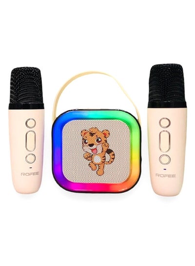 Mini Karaoke Machine for Kids Portable Bluetooth Speaker with 2 ...