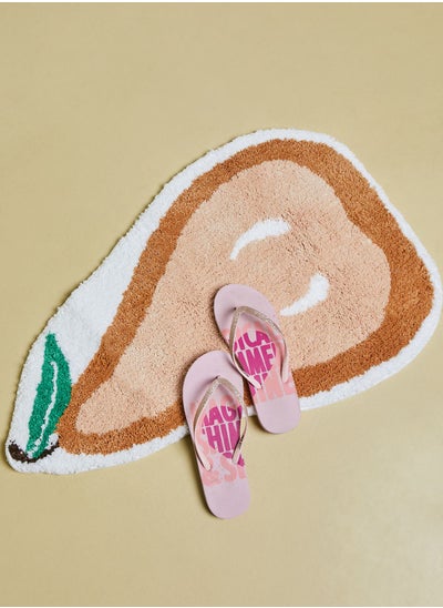 Buy Peach Design Bath Mat in UAE