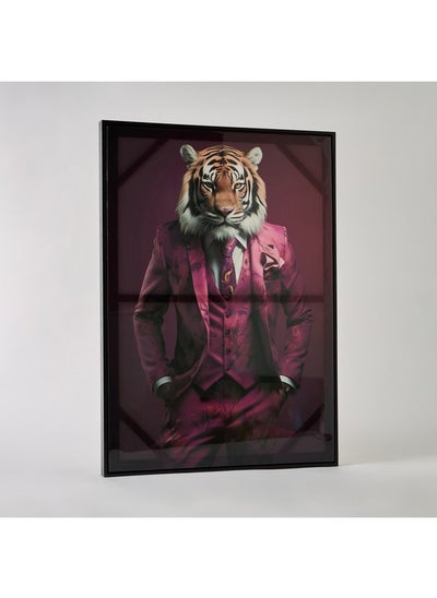 اشتري Ersel Tiger Framed High Gloss Picture 50 x 70 x 2.5 cm في السعودية