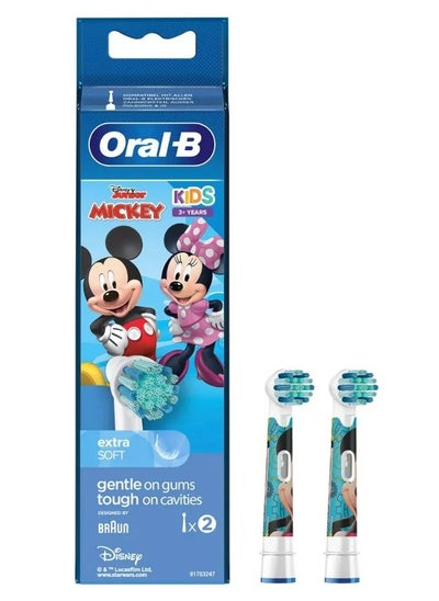 Buy Mickey Kids Power Replacement Brush Heads Pack of 2 in Saudi Arabia