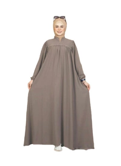 Buy Abaya material of crepe , one size, can be worn up to 140 kilos for women in Egypt